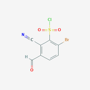 molecular formula C8H3BrClNO3S B1484940 6-Bromo-2-cyano-3-formylbenzenesulfonyl chloride CAS No. 1807023-03-5