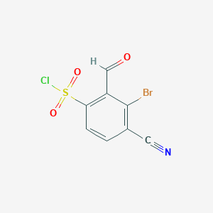 molecular formula C8H3BrClNO3S B1484942 3-Bromo-4-cyano-2-formylbenzenesulfonyl chloride CAS No. 1805246-57-4
