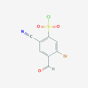 molecular formula C8H3BrClNO3S B1484943 5-Bromo-2-cyano-4-formylbenzenesulfonyl chloride CAS No. 1807023-00-2