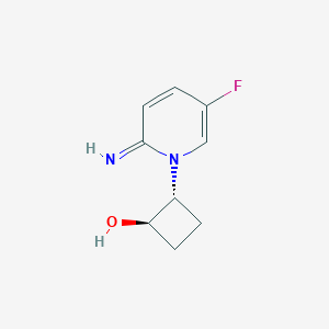 trans-2-(5-Fluoro-2-imino-1,2-dihydropyridin-1-yl)cyclobutan-1-ol