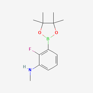 2-Fluoro-N-methyl-3-(4,4,5,5-tetramethyl-1,3,2-dioxaborolan-2-yl) aniline