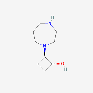 molecular formula C9H18N2O B1484949 反式-2-(1,4-二氮杂环-1-基)环丁烷-1-醇 CAS No. 2139858-66-3