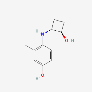 molecular formula C11H15NO2 B1484950 4-{[trans-2-Hydroxycyclobutyl]amino}-3-methylphenol CAS No. 2165998-79-6