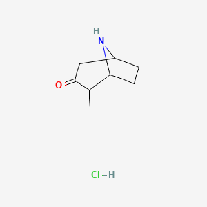 B1484952 2-Methyl-8-azabicyclo[3.2.1]octan-3-one hydrochloride CAS No. 2060040-28-8