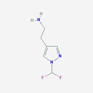 B1484953 2-[1-(difluoromethyl)-1H-pyrazol-4-yl]ethan-1-amine CAS No. 2098071-12-4