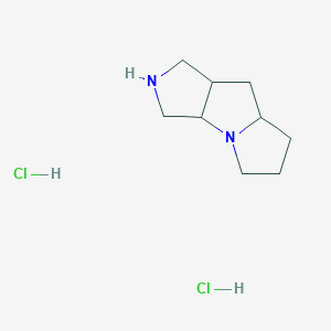 molecular formula C9H18Cl2N2 B1484955 Decahydropyrrolo[3,4-b]pyrrolizine dihydrochloride CAS No. 2098109-38-5