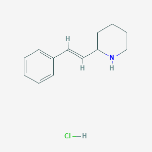 B1484958 2-[(E)-2-phenylethenyl]piperidine hydrochloride CAS No. 2098155-00-9
