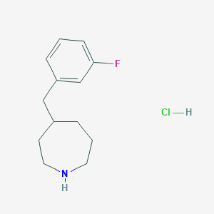molecular formula C13H19ClFN B1484959 4-[(3-氟苯基)甲基]氮杂环己烷盐酸盐 CAS No. 2097989-88-1