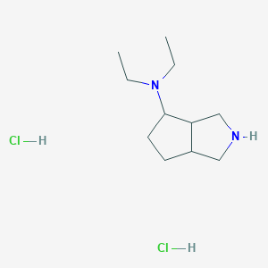 molecular formula C11H24Cl2N2 B1484960 N,N-diethyl-octahydrocyclopenta[c]pyrrol-4-amine dihydrochloride CAS No. 2098022-32-1