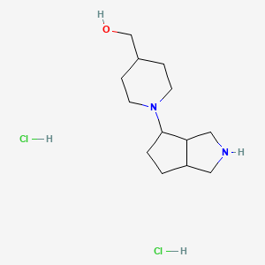 molecular formula C13H26Cl2N2O B1484961 (1-{Octahydrocyclopenta[c]pyrrol-4-yl}piperidin-4-yl)methanol dihydrochloride CAS No. 2098108-79-1
