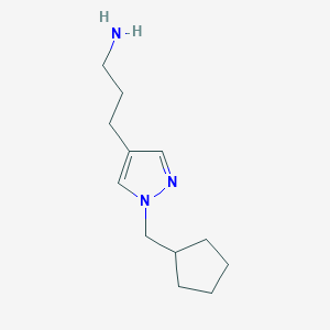 3-[1-(cyclopentylmethyl)-1H-pyrazol-4-yl]propan-1-amine