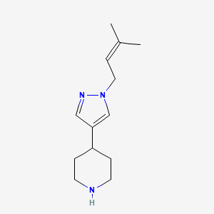 4-[1-(3-methylbut-2-en-1-yl)-1H-pyrazol-4-yl]piperidine