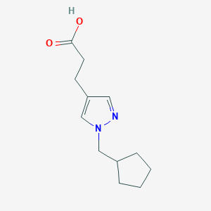 3-[1-(cyclopentylmethyl)-1H-pyrazol-4-yl]propanoic acid