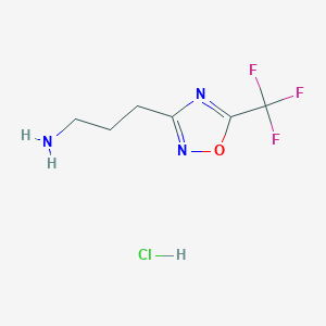 3-[5-(Trifluoromethyl)-1,2,4-oxadiazol-3-yl]propan-1-amine hydrochloride