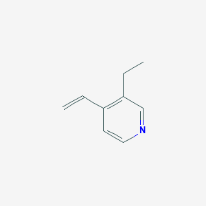 molecular formula C9H11N B148500 4-Ethenyl-3-ethylpyridine CAS No. 131665-69-5