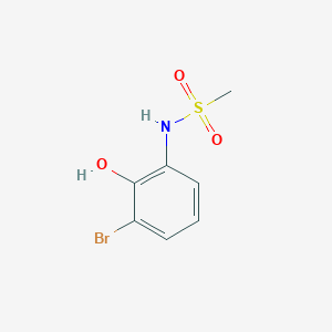molecular formula C7H8BrNO3S B14850364 N-(3-Bromo-2-hydroxyphenyl)methanesulfonamide 