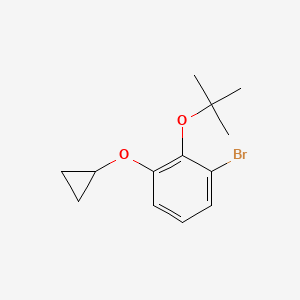 molecular formula C13H17BrO2 B14850731 1-Bromo-2-tert-butoxy-3-cyclopropoxybenzene 