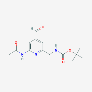 molecular formula C14H19N3O4 B14850804 Tert-butyl [6-(acetylamino)-4-formylpyridin-2-YL]methylcarbamate 