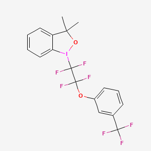 molecular formula C18H14F7IO2 B14850809 Alcohol Togni-(3-CF3-PhOCF2CF2)-reagent 