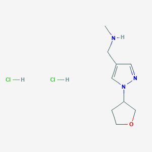 molecular formula C9H17Cl2N3O B1485094 methyl({[1-(oxolan-3-yl)-1H-pyrazol-4-yl]methyl})amine dihydrochloride CAS No. 2097964-95-7