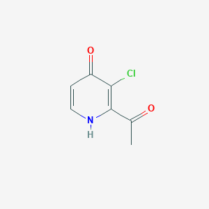 molecular formula C7H6ClNO2 B14851108 1-(3-Chloro-4-hydroxypyridin-2-YL)ethan-1-one CAS No. 1256811-49-0