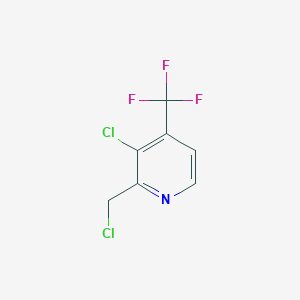 molecular formula C7H4Cl2F3N B14851312 3-Chloro-2-(chloromethyl)-4-(trifluoromethyl)pyridine 