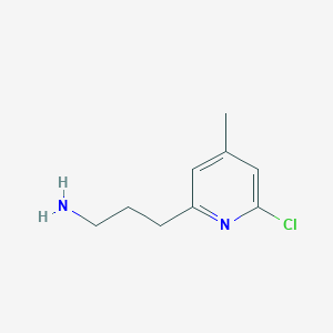 molecular formula C9H13ClN2 B14851329 3-(6-Chloro-4-methylpyridin-2-YL)propan-1-amine CAS No. 1393554-17-0