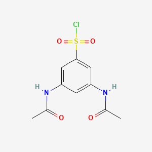 molecular formula C10H11ClN2O4S B14851350 3,5-Bis(acetylamino)benzenesulfonyl chloride 