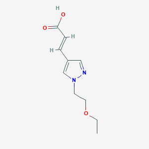 molecular formula C10H14N2O3 B1485137 (2E)-3-[1-(2-ethoxyethyl)-1H-pyrazol-4-yl]prop-2-enoic acid CAS No. 2098157-66-3