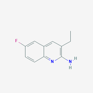 molecular formula C11H11FN2 B14851485 2-Amino-3-ethyl-6-fluoroquinoline 