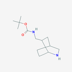 molecular formula C13H24N2O2 B1485152 tert-butyl N-({2-azabicyclo[2.2.2]octan-6-yl}methyl)carbamate CAS No. 1935986-09-6