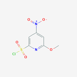 molecular formula C6H5ClN2O5S B14851562 6-Methoxy-4-nitropyridine-2-sulfonyl chloride 