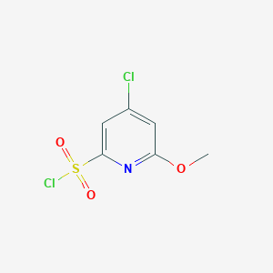 molecular formula C6H5Cl2NO3S B14851576 4-Chloro-6-methoxypyridine-2-sulfonyl chloride 