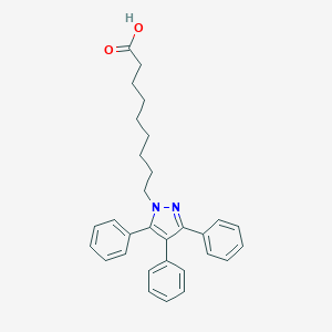 B148517 3,4,5-Triphenyl-1H-pyrazole-1-nonanoic acid CAS No. 134701-70-5