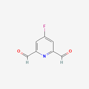 molecular formula C7H4FNO2 B14851761 4-Fluoropyridine-2,6-dicarbaldehyde CAS No. 1393550-42-9