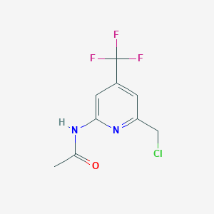 molecular formula C9H8ClF3N2O B14852338 N-(6-(Chloromethyl)-4-(trifluoromethyl)pyridin-2-yl)acetamide 