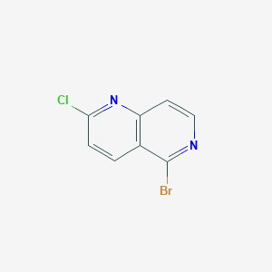 molecular formula C8H4BrClN2 B14852410 5-Bromo-2-chloro-1,6-naphthyridine 
