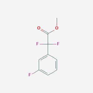 molecular formula C9H7F3O2 B14852422 Methyl difluoro(3-fluorophenyl)acetate 