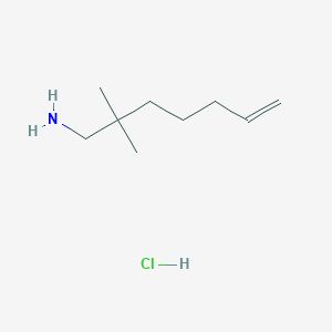 molecular formula C9H20ClN B1485252 2,2-Dimethylhept-6-en-1-amine hydrochloride CAS No. 2098016-77-2