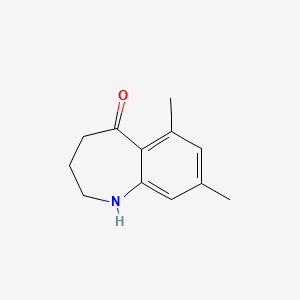 molecular formula C12H15NO B14852546 6,8-Dimethyl-1,2,3,4-tetrahydro-benzo[B]azepin-5-one 