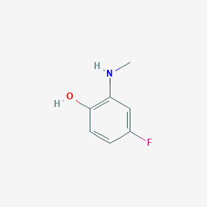 molecular formula C7H8FNO B14852589 4-Fluoro-2-(methylamino)phenol 