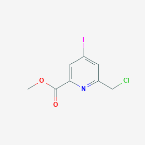 molecular formula C8H7ClINO2 B14852635 Methyl 6-(chloromethyl)-4-iodopyridine-2-carboxylate 