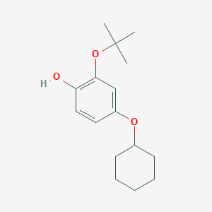molecular formula C16H24O3 B14852777 2-Tert-butoxy-4-(cyclohexyloxy)phenol 