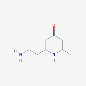 molecular formula C7H9FN2O B14852860 2-(2-Aminoethyl)-6-fluoropyridin-4-OL 