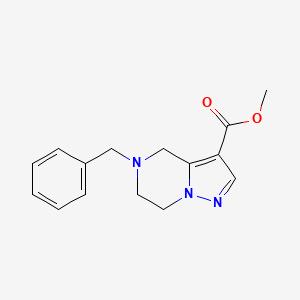 molecular formula C15H17N3O2 B14852899 Methyl 5-benzyl-4,5,6,7-tetrahydropyrazolo[1,5-A]pyrazine-3-carboxylate 