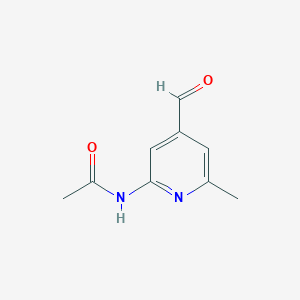molecular formula C9H10N2O2 B14853054 N-(4-Formyl-6-methylpyridin-2-YL)acetamide 
