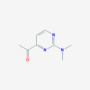 molecular formula C8H11N3O B14853061 1-[2-(Dimethylamino)pyrimidin-4-YL]ethanone 
