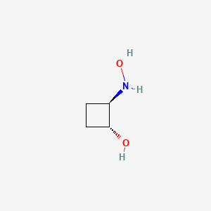 molecular formula C4H9NO2 B1485314 trans-2-(Hydroxyamino)cyclobutan-1-ol CAS No. 2165996-56-3