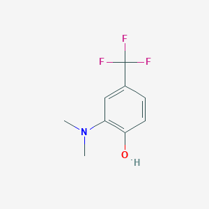 molecular formula C9H10F3NO B14853215 2-(Dimethylamino)-4-(trifluoromethyl)phenol 