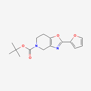 molecular formula C15H18N2O4 B14853255 Tert-butyl 2-(2-furyl)-6,7-dihydro[1,3]oxazolo[4,5-C]pyridine-5(4H)-carboxylate 